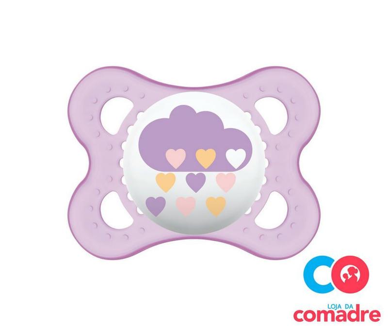 Chupeta MAM 2434 original girls (0-6 meses) nuvem coração